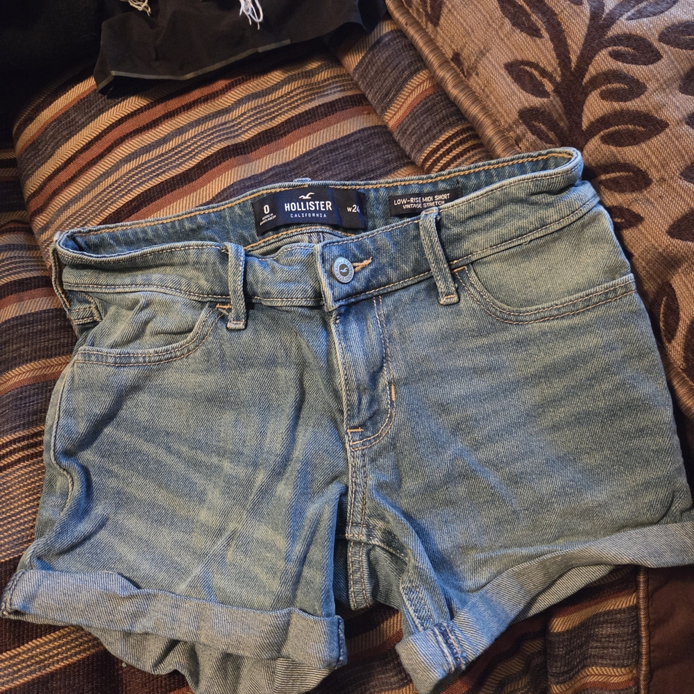 Hollister Women's Light Blue Jean Shorts